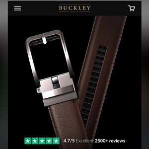 NEW Buckley brown leather belt